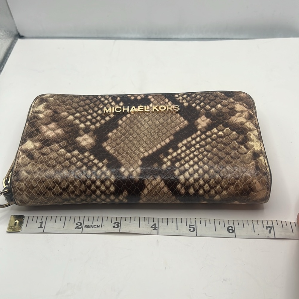 Michael Kors Snake Print Wallet jet set - Picture 14 of 15